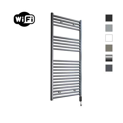 Elektrische Radiator Sanicare HWV Met Wifi 111,8x60 cm Gunmetal 730W Met Thermostaat Zwart Rechtsonder