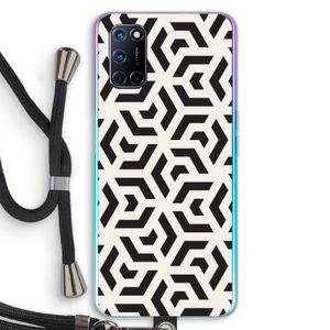Crazy pattern: Oppo A92 Transparant Hoesje met koord