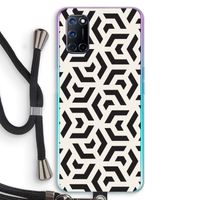 Crazy pattern: Oppo A92 Transparant Hoesje met koord