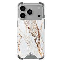 iPhone 17 Pro shockproof hoesje - Marmer goud