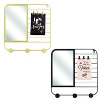 Decoratie Wandrek 32x2x33 cm Metaal/Zwart/Goud Assorti Decoratie Wandrek 32x2x33 cm Metaal/Zwart/Goud Assorti