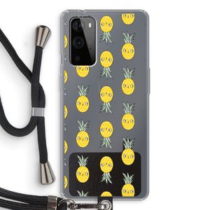 Ananas: OnePlus 9 Pro Transparant Hoesje met koord