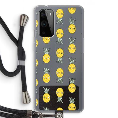 Ananas: OnePlus 9 Pro Transparant Hoesje met koord