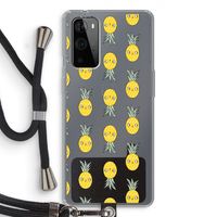 Ananas: OnePlus 9 Pro Transparant Hoesje met koord