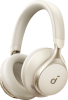 Soundcore Space One Headset Bedraad en draadloos Hoofdband Oproepen/muziek Bluetooth Crème - thumbnail