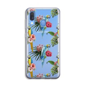 Kleurrijke papegaaien: Samsung Galaxy A40 Transparant Hoesje