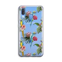 Kleurrijke papegaaien: Samsung Galaxy A40 Transparant Hoesje