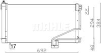 Condensor, airconditioning MAHLE, u.a. für Mercedes-Benz