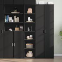 Hoge kast 40x41x185 cm bewerkt hout zwart