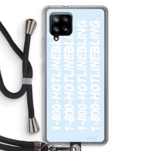 Hotline bling blue: Samsung Galaxy A42 5G Transparant Hoesje met koord