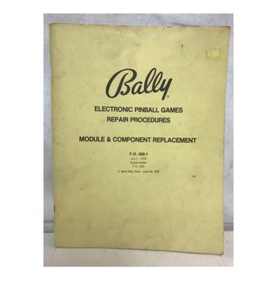 Bally Electronic Pinball Games Repair Handleiding Origineel 1978