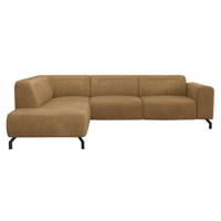 Leen Bakker - Hoekbank Otis Links - Toffee - Microleer - Bruin - 210x276x77 Cm