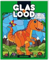 Glas-in-lood kleurboek Dinosaurus