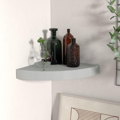 Hoekschap zwevend 25x25x3,8 cm MDF grijs