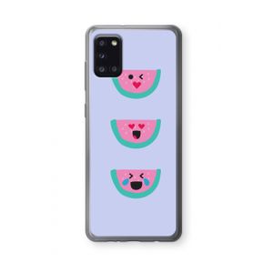 Smiley watermeloen: Samsung Galaxy A31 Transparant Hoesje