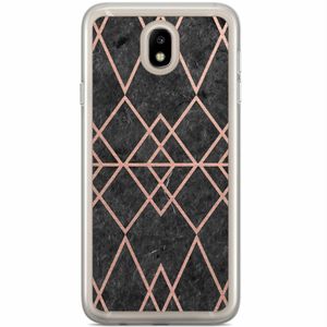 Samsung Galaxy J7 2017 siliconen hoesje - Abstract rose gold