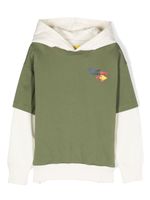 Off-White Kids hoodie superposé en coton à logo imprimé - Vert