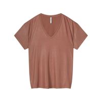 Summum V-neck Top Metallic Coated Jersey 3s4887-30545 T-shirt Korte Mouw 505 Sephia Blush Summum V-neck Top Metallic Coated Jersey 3s4887-30545 T-shirt Korte Mouw 505 Sephia Blush