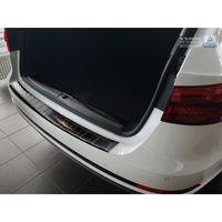Zwart RVS Bumper beschermer passend voor Audi A4 B9 Avant 2015- 'Ribs' AV245053