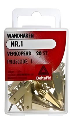 Wandhaken nr.1 verkoperd 20st - Deltafix