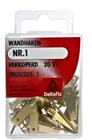 Wandhaken nr.1 verkoperd 20st - Deltafix Wandhaken nr.1 verkoperd 20st - Deltafix