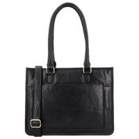 Hide & stitches jura leren schoudertas-Black