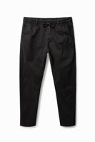 Joggingbroek uit keper - BLACK - 36 - thumbnail