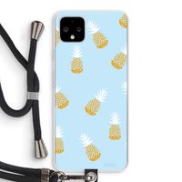 Ananasjes: Pixel 4 XL Transparant Hoesje met koord