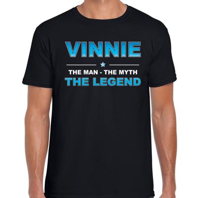 Vinnie Voornaam cadeau - The man, The myth the legend - zwart - voor heren - verjaardag