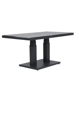 Qopps Rubli in hoogte verstelbare tafel 130 x 75 antraciet