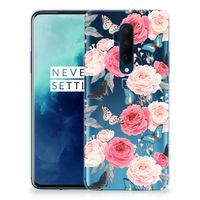 OnePlus 7T Pro TPU Case Butterfly Roses - thumbnail