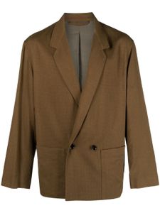 LEMAIRE blazer boutonné à revers crantés - Marron