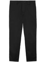 Burberry pantalon en coton à coupe droite - Noir