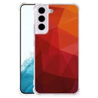 Shockproof Case voor Samsung Galaxy S22 Polygon Red Shockproof Case voor Samsung Galaxy S22 Polygon Red
