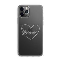 Forever heart pastel: iPhone 11 Pro Max Transparant Hoesje