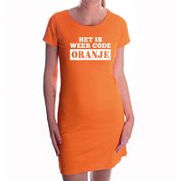 Oranje supporter / Koningsdag jurkje code oranje voor dames XL  - - thumbnail