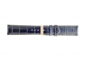 Horlogeband Universeel 61324 Leder Blauw 28mm