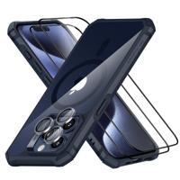 iPhone 15 Pro Max Air Armor Clear Case Set (HaloLock) - Clear Dark Blue - thumbnail