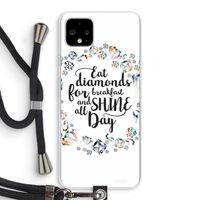 Diamonds: Pixel 4 XL Transparant Hoesje met koord