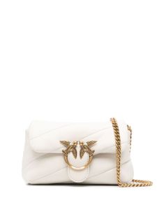 PINKO sac à bandoulière Love Baby Puff en cuir - Blanc