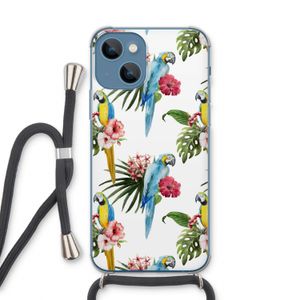 Kleurrijke papegaaien: iPhone 13 Transparant Hoesje met koord