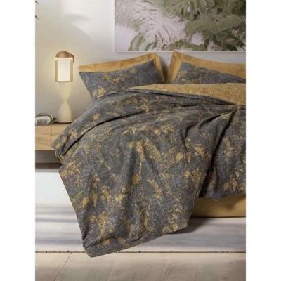 Beddengoedset - 1 dekbedovertrek 220 x 240 cm + 2 kussenslopen 60 x 60 cm - 100% katoen - Mosterd
