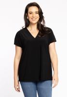 Yoek Shirt met plooi | Zwart | Maat 58/60