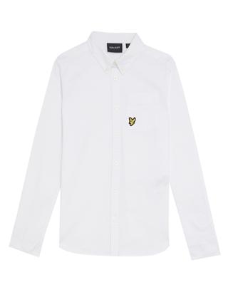 Lyle & Scott winter oxford shirt jongens - wit