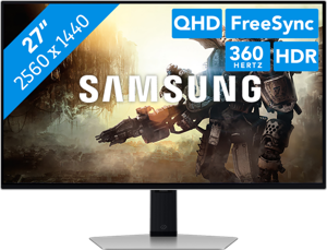 Samsung Odyssey G60SD computer monitor 68,6 cm (27") 2560 x 1440 Pixels Quad HD OLED Zilver