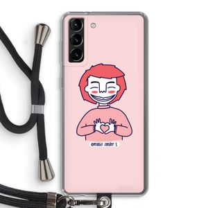 Hartje: Samsung Galaxy S21 Plus Transparant Hoesje met koord