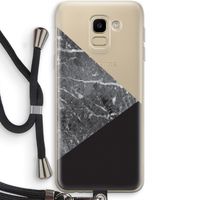 Combinatie marmer: Samsung Galaxy J6 (2018) Transparant Hoesje met koord