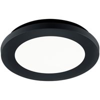 LED Plafondlamp - Badkamerlamp - Trion Camy - Opbouw Rond 9W - Spatwaterdicht IP44 - Dimbaar - Warm Wit 3000K - Mat Zwart - thumbnail