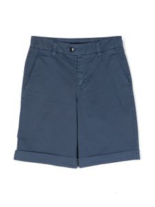 DONDUP KIDS short uni à plaque logo - Bleu