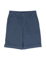 DONDUP KIDS short uni à plaque logo - Bleu